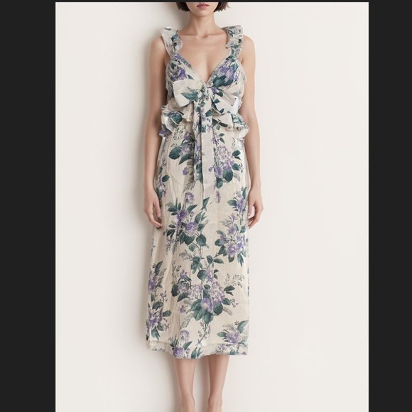 Zimmermann Cassia Ruffle Midi Dress - Picture 4 of 5